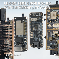Carte de développement T-ETH-Lite ESP32 partiellement équipée avec module Ethernet, fonction carte TF, bouclier POE, RTOS embarqué