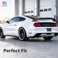 Aileron arrière HONGHANG 3 étapes pour Ford Mustang 2015-2019, aileron de coffre réglable style GT, kit carrosserie aérodynamique, vente en gros OEM