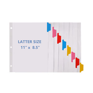 <span class=keywords><strong>8</strong></span> linguette colorate 3 raccoglitori ad anelli divisori per cartelle pagine bianche 3 raccoglitori ad anelli di protezione per fogli di carta per <span class=keywords><strong>Notebook</strong></span> manicotti per raccoglitori - Product Image 2