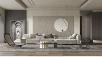 Meubles de luxe modernes, salon, canapé, table basse, meuble TV, ensemble de salon, solutions complètes