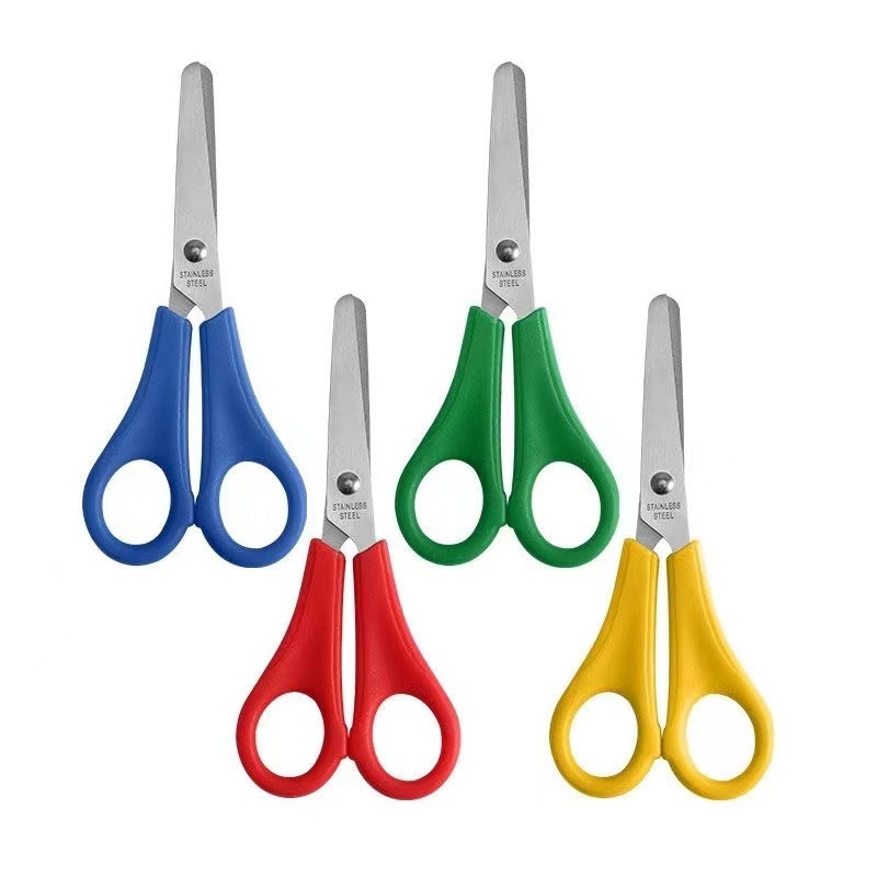 Factory Outlet Durable Round Head Color Stainless Steel Children's Scissors With Graduated