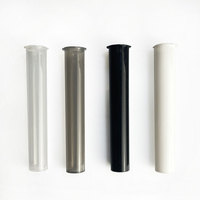 Tubes en plastique noir à ouverture sécurisée pour enfants, vente en gros, tubes de rangement personnalisés pour tabac à rouler, tubes de rangement pour herbes, emballage pour fumeurs