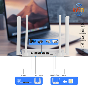 Hỗ trợ khóa ban nhạc kuwfi 4G <span class=keywords><strong>Internet</strong></span> LTE thiết bị wifi6 32 người sử dụng đa RJ45 cổng văn phòng 4G <span class=keywords><strong>Ethernet</strong></span> Router cho sử dụng trong nhà - Product Image 2