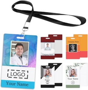 Porta Tarjetas de Identificación de Plástico PVC Impermeable con Cordón, para Eventos Promocionales, Personal, Empleados - Product Image 2