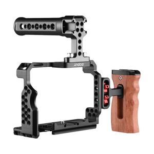 Kit de Jaula para Cámara Andoer de Aleación de Aluminio con Soporte de Video, Empuñadura Superior de Madera, Repuesto para <span class=keywords><strong>Sony</strong></span> A7R III/ A7 II/ <span class=keywords><strong>A7III</strong></span> - Product Image 4