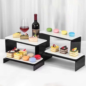Rõ ràng Acrylic hiển thị Riser đứng cho cupcake thực phẩm tự chọn nước hoa con số hiển thị risers cho món tráng miệng Bảng trang trí - Product Image 4