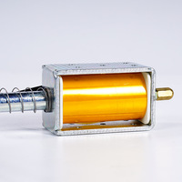 Electroimán de Empuje y Tracción DC220V 131.5 40N 34mm de Carrera 1.6A para Gabinetes Eléctricos, Solenoide de Conmutación y Disparo Youge