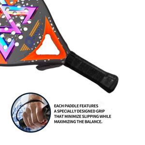 Raqueta de Pádel Profesional Qingyu Sport, Raqueta Personalizada de Alta Calidad Disponible en Fibra de Carbono 3K-18K, Raquetas de Pádel para Niños - Product Image 5