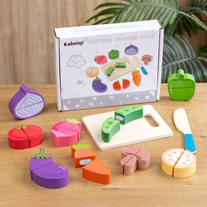 Exquisitos Juguetes de Madera con Velcro para Cortar Alimentos Realistas, Bloques de Frutas y Verduras para Niños Pequeños, Niños y Niñas, Aprendizaje Temprano - Product Image 2