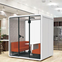 Pod de confidentialité instantanée pour les espaces ouverts Caractéristiques de bureau Puissance de ventilation et lumière LED pour des séances de travail fluides