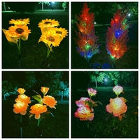 2024 nouveau Design étanche extérieur jardin pelouse chemin LED solaire jaune pivoine fleur noël chaîne piquet lumières