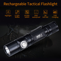 BORUiT BC03 Lampe torche étanche à LED haute puissance, lampe torche super lumineuse, lampes tactiques pour le camping, la randonnée, les situations d'urgence