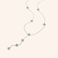 Collier Lariat AOFEI personnalisé, motif floral islamique minimaliste, en acier inoxydable 316L plaqué or 18 carats, pour femme, cadeau arabe