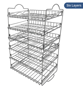 <strong>Counter</strong> <strong>Top</strong> Metal Wire Dispenser Can Rack Adjustable <strong>Shelf</strong> Design - Product Image 5