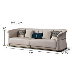 Fauteuil de luxe léger inclinable moderne 3 places Canapé minimaliste personnalisable - Product Image 6