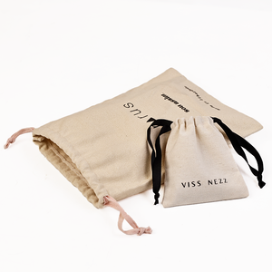 Emballage de bijoux en soie et lin velours de coton, satin, daim et coton, logo personnalisé bon marché, sac à poussière de luxe avec cordon pour sacs à main et vêtements - Product Image 4