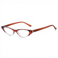 Lunettes de lecture œil d'aigle tendance, monture florale colorée, forme œil de chat, anti-lumière bleue, verres transparents