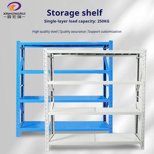 مصنع الجملة المتوسطة واجب 5 طبقات رفوف المحمول دائم على عجلات مسحوق الايبوكسي المغلفة - Product Image 4