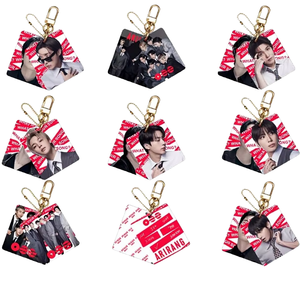 KPOP BT Idols V JK 5TH ARIRANG Llavero Colgante de Cadena de Cuentas Acrílicas Transpirable, Creativo y Moderno, Accesorio Cuadrado para Bolso Digital - Product Image 1