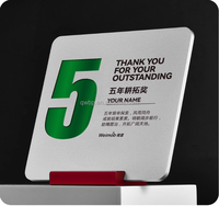 Plaques en métal aluminium, plaque de récompense personnalisée avec effet miroir pour la reconnaissance annuelle
