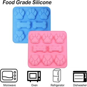 Moules en silicone Patte de chiot et os, antiadhésifs, qualité alimentaire, <span class=keywords><strong>emporte</strong></span>-pièces pour chocolat, bonbons, gelée, glaçons - Product Image 3