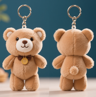 Fabrik Großhandel Roboter AI Plüschtiere Niedlichen Teddybär Plüsch Schlüssel bund Niedlichen Schlüssel bund Kunden spezifische Schlüssel bund Geschenk