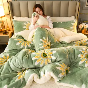 Süper sıcak battaniye 200x230cm lüks kalın battaniye yatak polar battaniye ve atar kış yetişkin yatak örtüsü