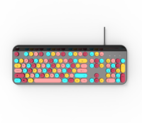 Claviers personnalisés pleine taille aux touches colorées, 104 touches, coques de touches en métal, clavier à projection 893A,