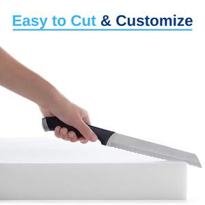 OEM/ODM portátil 6 "X 24" X 24 "<span class=keywords><strong>Gel</strong></span> de espuma viscoelástica tapicería Cojín cuadrado medio firme cojín de <span class=keywords><strong>asiento</strong></span> personalizado - Product Image 3