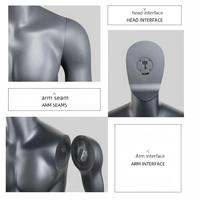 Maniquí de medio cuerpo para hombre, accesorio para escaparates de tiendas de ropa, soporte de exhibición, modelo de mesa.