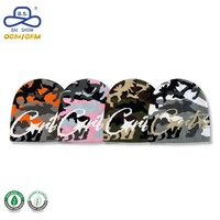 Bonnet en tricot jacquard à motif camouflage avec logo OEM personnalisé et étiquette privée pour unisexe, idéal pour l'hiver et le streetwear