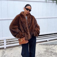 Manteau d'hiver rétro vintage pour femme avec col mandarin en fausse fourrure, châle décontracté, vêtement d'extérieur respirant en toile, élégant et raffiné