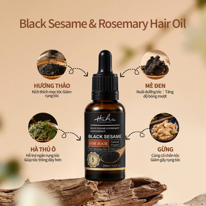 Aceite Orgánico <span class=keywords><strong>de</strong></span> 30ml para el Crecimiento del Cabello con Sésamo Negro y <span class=keywords><strong>Romero</strong></span>, Suero Natural a Base <span class=keywords><strong>de</strong></span> Hierbas y Jengibre Contra la Caída del Cabello para Cabello Fino y Escaso - Product Image 3