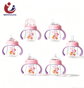 Vaso <span class=keywords><strong>de</strong></span> Transición Tritan para Bebés, Biberón para Leche, Taza Infantil con Múltiples Opciones <span class=keywords><strong>de</strong></span> Tetina, Fabricación OEM Personalizada - Product Image 5