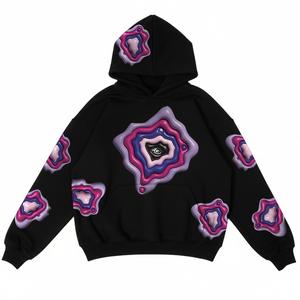 Sudadera Casual <span class=keywords><strong>Vintage</strong></span> Y2K para <span class=keywords><strong>Mujer</strong></span>, Otoño, 420 GSM, Tela de Algodón Grueso, Lavada, Estampado Digital, Estilo Holgado - Product Image 1
