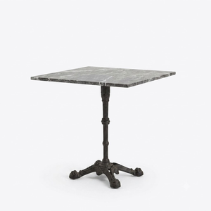 Juego de Mesa de Comedor de Estilo Nórdico con Sillas de Ratán Plástico, Mesa Vintage con Tapa de Mármol y Patas de Metal para Bistro, Restaurante Francés, Cafetería - Product Image 3