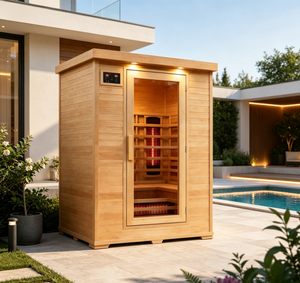 Sauna de Vapor Infrarroja de Madera de Cedro Ecológica, Mini Sauna Personalizada para Interiores, Villa, Hogar, Bienestar Corporal, Cabina de Sudoración - Product Image 1