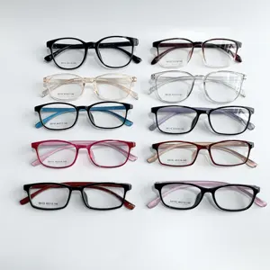 저렴한 준비 재고 TR90 안경 프레임 안경 혼합 색상 사용자 정의 로고 pc 광학 안경 프레임 여성 남성