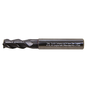 Fresa de carburo Ttake Ta1422 con recubrimiento Nano TiAln, helicoidal de 41, 43, 45 grados, paso diferenciado, 3 filos - Product Image 2