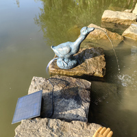 Nouveau produit canard cascade fontaine Statue résine canard Figurine pour jardin décoration extérieure artificielle fontaine à eau solaire
