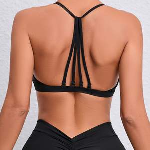 Venta al por mayor <span class=keywords><strong>de</strong></span> Sujetador Deportivo <span class=keywords><strong>de</strong></span> Gimnasio Personalizado Crop Top Sujetador Halter Ajustable Yoga Ropa <span class=keywords><strong>de</strong></span> Entrenamiento Ropa Interior <span class=keywords><strong>de</strong></span> Fitness Señoras Sujetador Atlético - Product Image 3