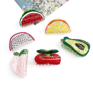 Fermagli per capelli Tz Fruit da 9 cm con design a cartoni animati per donne e ragazze, in plastica casual di alta qualità - Product Image 4