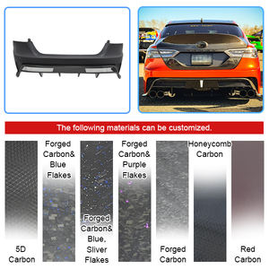 חצי סיבי פחמן אחורי פגוש עבור 2018-2019 טויוטה קאמרי גוף ערכת מול פגוש - Product Image 6