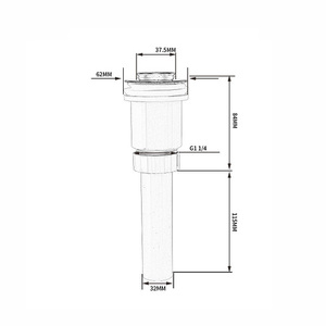 Bonde de lavabo escamotable universelle avec trop-plein, couvercle en acier inoxydable, corps en plastique, système clic-clac - Product Image 5