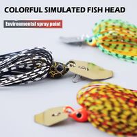 7G/9G/11G/13G/18G/21G métal bavardage appât Spinner sans mauvaises herbes Buzzbait Wobbler avec crochet à manivelle pour leurre de pêche en rivière