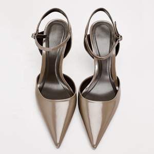 Sandales à talons fins pour femmes, à bout pointu, avec bride de cheville, couleur brillante, sexy, pour l'été, personnalisables, pour le bureau, escarpins pour femmes - Product Image 2