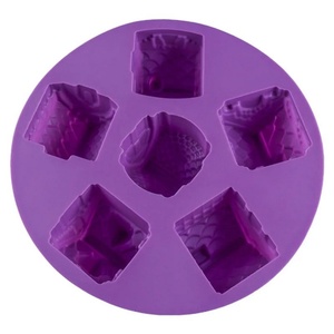 แม่พิมพ์เค้กซิลิโคนรูปบ้าน 6 ช่อง อุปกรณ์ทำขนม DIY แม่พิมพ์ช็อกโกแลตมูสคริสต์มาส ใช้กับเตาอบได้ - Product Image 3