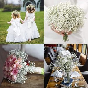 Fleurs artificielles de gypsophile blanches les plus vendues pour la décoration de centre de table de mariage, bricolage maison et jardin - Product Image 5