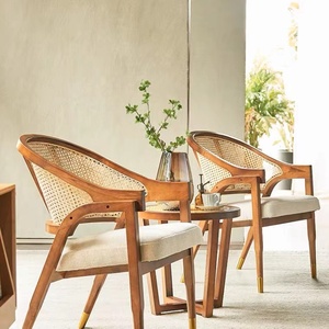 Chaises de salle à manger <span class=keywords><strong>en</strong></span> bois, meubles de maison populaires, café, <span class=keywords><strong>rotin</strong></span> coloré, <span class=keywords><strong>cuisine</strong></span>, Restaurant, prix d'usine - Product Image 3