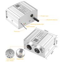 Moteur de lumière à Fiber optique DC12V 16W Double tête Twinkle RGBW avec contrôle d'application Bluetooth pour plafonniers étoiles